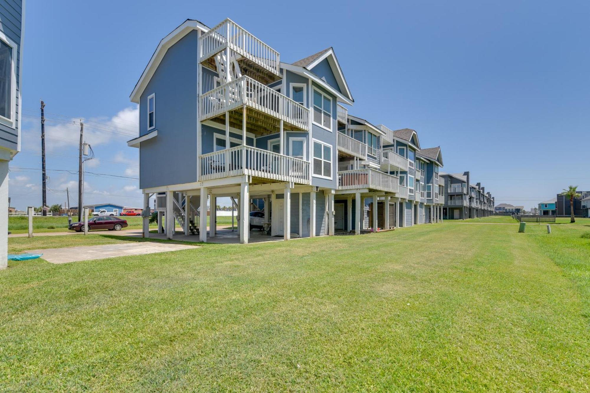 Galveston Townhome With Balconies Walk To Beach! Kültér fotó